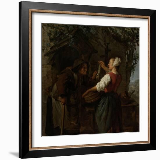 Herring-Seller-Gabriel Metsu-Framed Art Print