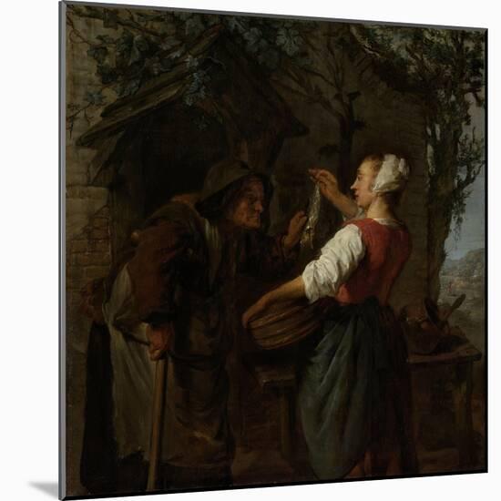 Herring-Seller-Gabriel Metsu-Mounted Art Print