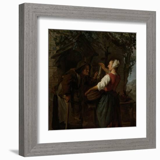 Herring-Seller-Gabriel Metsu-Framed Art Print