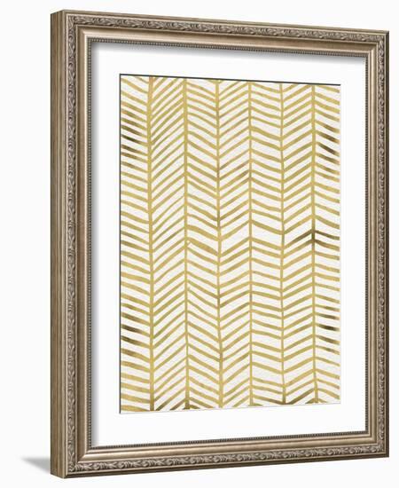 Herringbone - Gold-Cat Coquillette-Framed Giclee Print