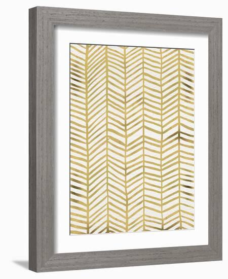 Herringbone - Gold-Cat Coquillette-Framed Giclee Print