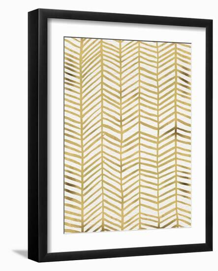 Herringbone - Gold-Cat Coquillette-Framed Giclee Print