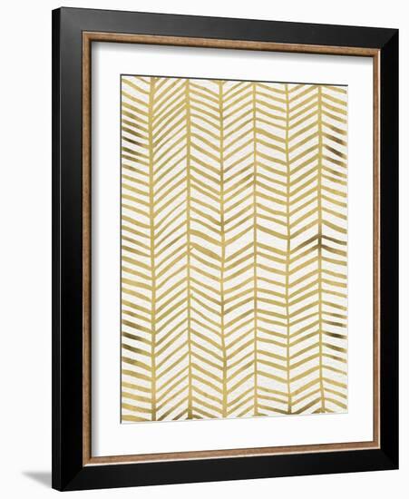 Herringbone - Gold-Cat Coquillette-Framed Giclee Print