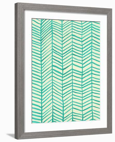 Herringbone - Mint-Cat Coquillette-Framed Giclee Print