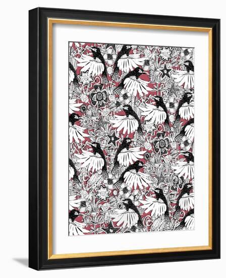 Herringbone Penguin-Sharon Turner-Framed Art Print