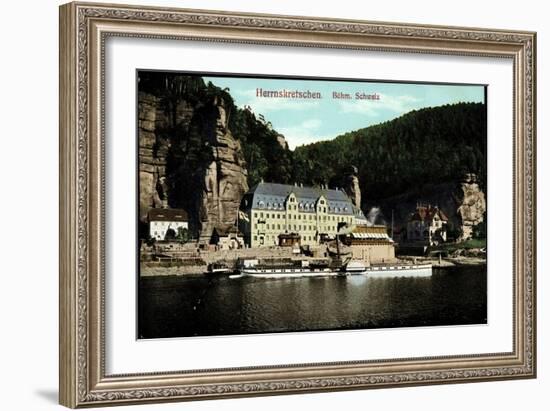 Herrnskretschen Region Aussig, Dampfer Schandau-null-Framed Giclee Print