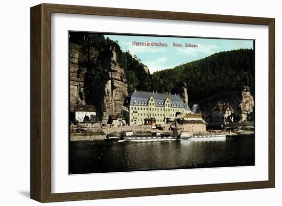 Herrnskretschen Region Aussig, Dampfer Schandau-null-Framed Giclee Print
