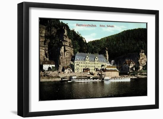 Herrnskretschen Region Aussig, Dampfer Schandau-null-Framed Giclee Print