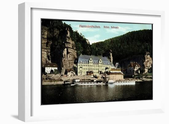 Herrnskretschen Region Aussig, Dampfer Schandau-null-Framed Giclee Print