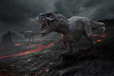 3D Rendering of Tyrannosaurus Rex near Extinction.-Herschel Hoffmeyer-Framed Art Print