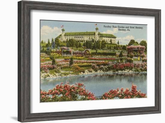 Hershey Rose Garden and Hotel, Hershey, Pennsylvania-null-Framed Art Print