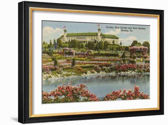 Hershey Rose Garden and Hotel, Hershey, Pennsylvania-null-Framed Art Print