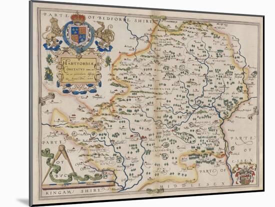 Hertfordshire-Christopher Saxton-Mounted Giclee Print