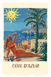 Cote d’Azur - France - The French Riveria-Hervé Baille-Mounted Art Print