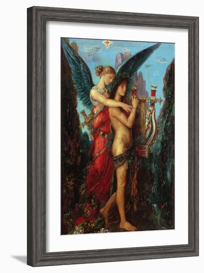 Hesiod and the Muse-Gustave Moreau-Framed Giclee Print