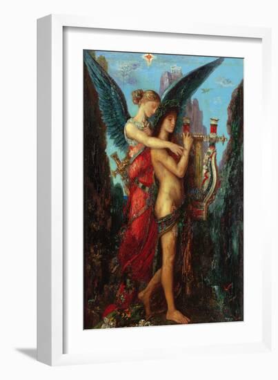 Hesiod and the Muse-Gustave Moreau-Framed Giclee Print