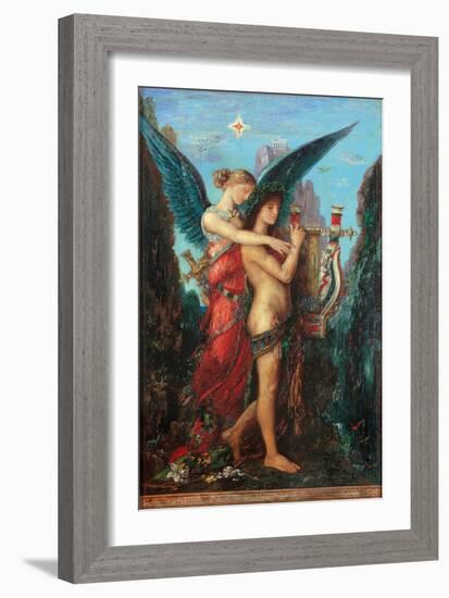 Hesiod and the Muse-Gustave Moreau-Framed Art Print