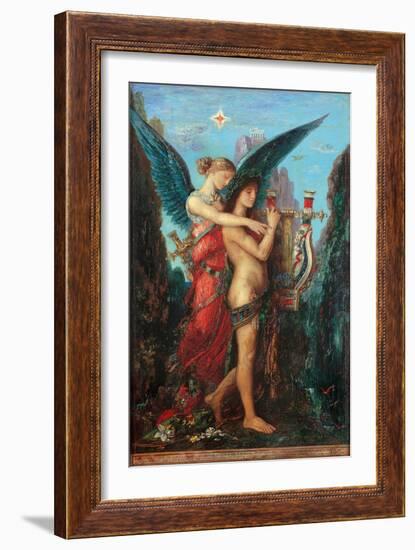 Hesiod and the Muse-Gustave Moreau-Framed Art Print