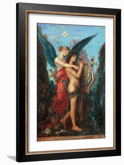 Hesiod and the Muse-Gustave Moreau-Framed Art Print