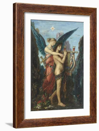 Hésiode et la Muse-Gustave Moreau-Framed Giclee Print