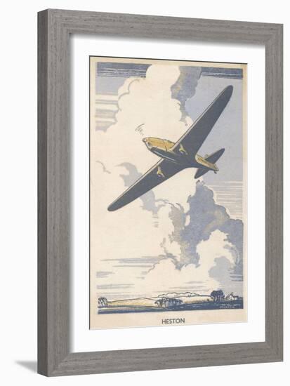 Heston Low-Wing Monoplane for Private Aviation-null-Framed Art Print