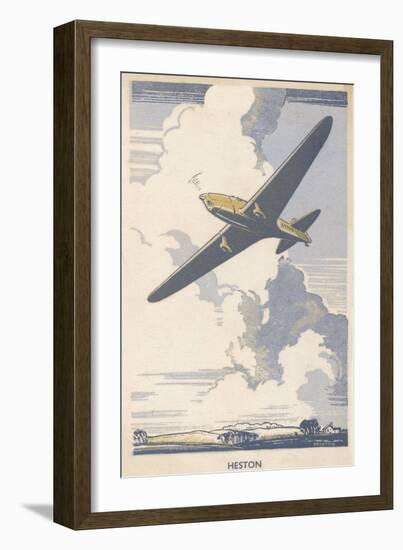 Heston Low-Wing Monoplane for Private Aviation-null-Framed Art Print