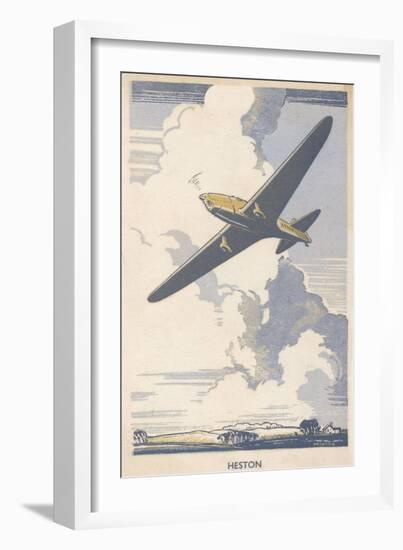 Heston Low-Wing Monoplane for Private Aviation-null-Framed Art Print