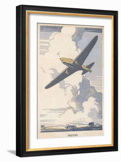 Heston Low-Wing Monoplane for Private Aviation-null-Framed Art Print