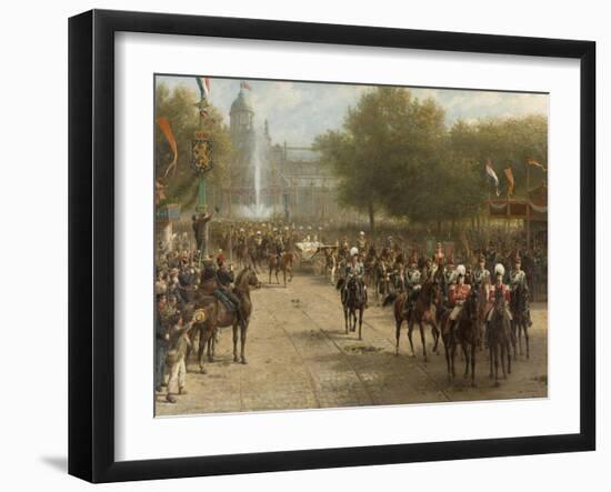 Het Frederiksplein Te Amsterdam Tijdens De Intocht Van Koningin Wilhelmina, 5 September-Otto Eerelman-Framed Art Print