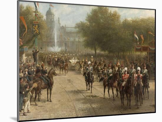 Het Frederiksplein Te Amsterdam Tijdens De Intocht Van Koningin Wilhelmina, 5 September-Otto Eerelman-Mounted Art Print