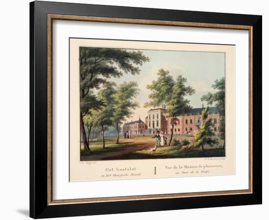 Het Lustslot in Het Haagsche Bosch. Vue De La Maison De Plaisance, Au Bois De La Haije, 1825-Cornelis de Kruyff-Framed Giclee Print