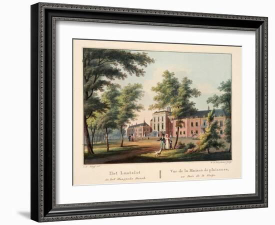 Het Lustslot in Het Haagsche Bosch. Vue De La Maison De Plaisance, Au Bois De La Haije, 1825-Cornelis de Kruyff-Framed Giclee Print