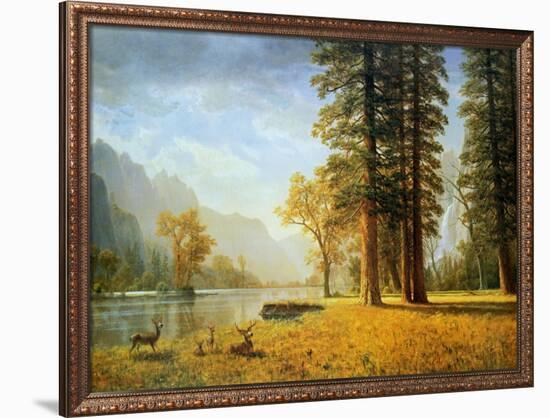 Hetch Hetchy Valley, California-Albert Bierstadt-Framed Art Print