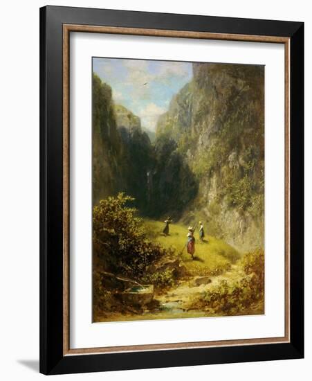 Heuernte im Hochgebirge-Carl Spitzweg-Framed Giclee Print