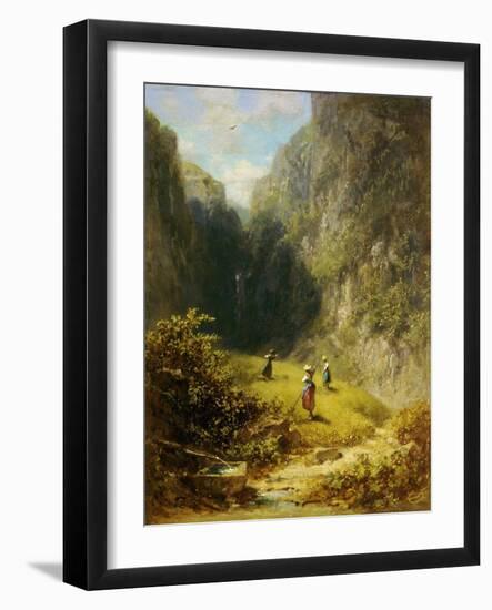 Heuernte im Hochgebirge-Carl Spitzweg-Framed Giclee Print