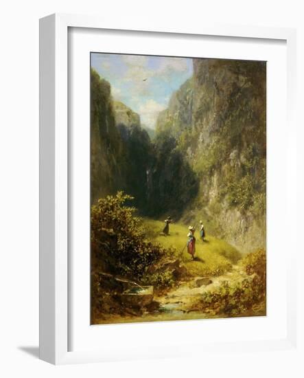 Heuernte im Hochgebirge-Carl Spitzweg-Framed Giclee Print