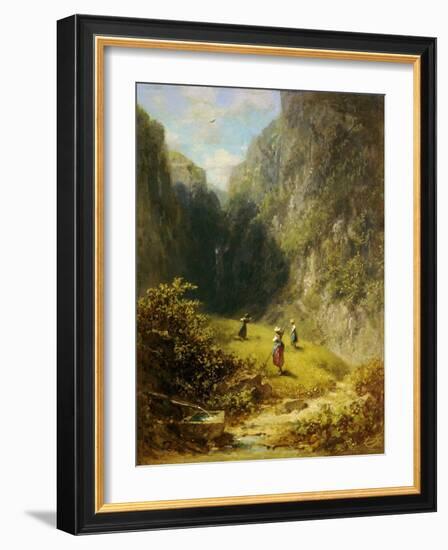 Heuernte im Hochgebirge-Carl Spitzweg-Framed Giclee Print