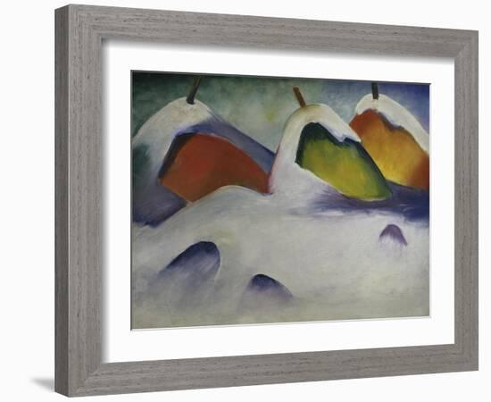 Heuhocken Im Schnee, 1911-Franz Marc-Framed Giclee Print