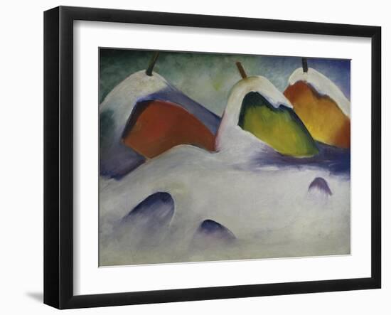 Heuhocken Im Schnee, 1911-Franz Marc-Framed Giclee Print