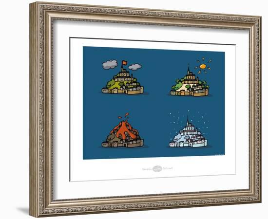 Heula. 4 Monts Saint-Michel-Sylvain Bichicchi-Framed Art Print