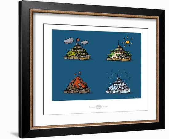 Heula. 4 Monts Saint-Michel-Sylvain Bichicchi-Framed Art Print