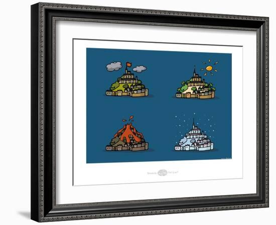 Heula. 4 Monts Saint-Michel-Sylvain Bichicchi-Framed Art Print