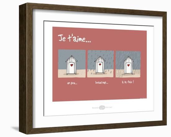 Heula. Cabines je t'aime-Sylvain Bichicchi-Framed Art Print