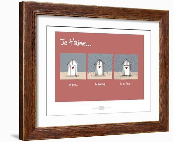 Heula. Cabines je t'aime-Sylvain Bichicchi-Framed Art Print