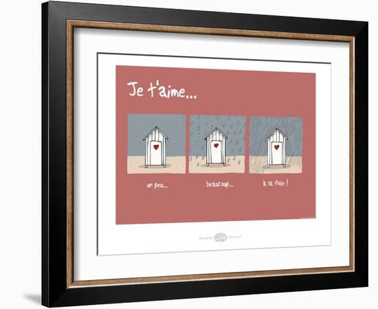 Heula. Cabines je t'aime-Sylvain Bichicchi-Framed Art Print