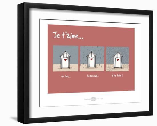 Heula. Cabines je t'aime-Sylvain Bichicchi-Framed Art Print