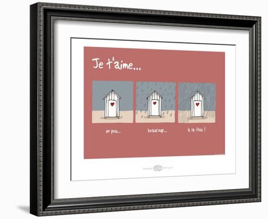 Heula. Cabines je t'aime-Sylvain Bichicchi-Framed Art Print