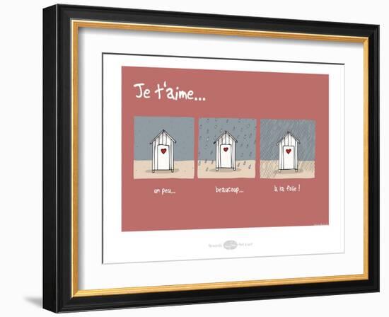 Heula. Cabines je t'aime-Sylvain Bichicchi-Framed Art Print