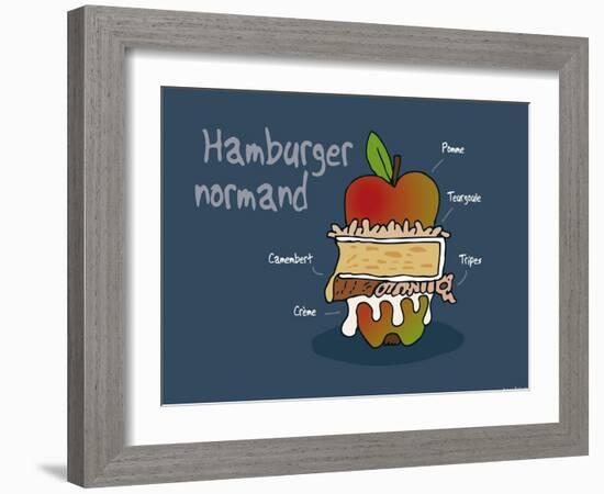 Heula. Hamburger normand-Sylvain Bichicchi-Framed Art Print