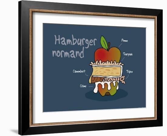 Heula. Hamburger normand-Sylvain Bichicchi-Framed Art Print